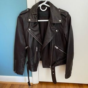 All Saints Balfern Leather Jacket - size 6 - NWOT